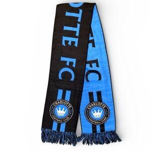 CHARLOTTE FOOTBALL CLUB (FC) Two Tone Scarf Inaugural Season (2021) Black Blue